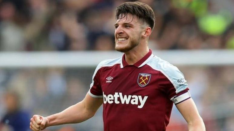 Dan wasan tsakiya na West Ham Declan Rice