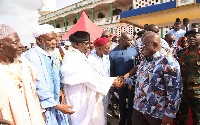 President Akufo-Addo greeting some Zongo chiefs
