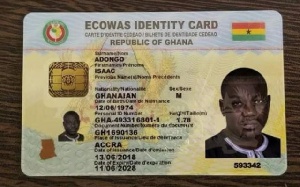 One of the fake cards with Isaac Adongo's details