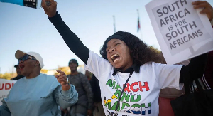 South Africans protesters have called for tough action against illegal migrants South Africans protesters have called for tough action against illegal migrants