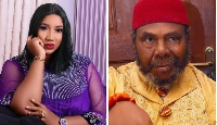 Judy Austin and her father-in-law, Pete Edochie