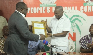 Dr. Edward Nasigre Mahama receiving  Rotary Club peace honours