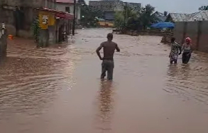 Some parts of Accra got flooded on May 18, 2025, after heavy downpour