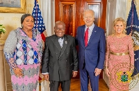 The Bidens and the Akufo-Addos at the White House in 2022