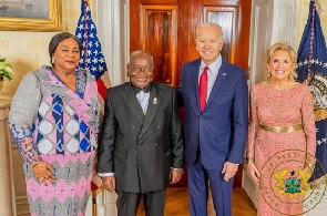 The Bidens and the Akufo-Addos at the White House in 2022