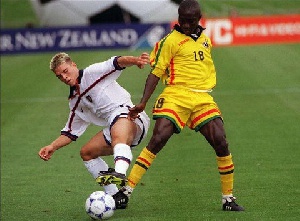 Bernard Don Bortey in action for the Black Stars in his glorious days