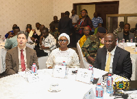 Emmanuel Buah, in black suit, with some other dignitaries at the event