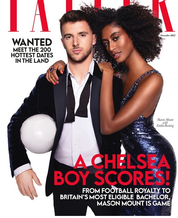 Emelia Boateng graced the cover of Tatler magazine with Chelsea's Mason Mount