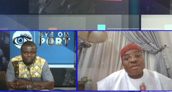 President of the National Association of Nigerian Traders, Dr. Ken Ukaoha, (right) on Eye on Port
