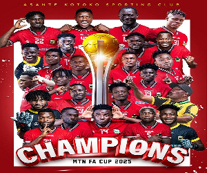 Kotoko clinched their 10th Golden Kick FC MTN FA Cup trophy after beating Golden Kick 2: 1