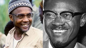 Two of Africa's founding fathers, Amilcar Cabral of Guinea (L) and Patrice Lumumba of the Congo (R)
