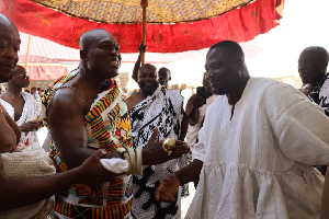 Odeneho Kwafo Akoto III and Clemence Gyato