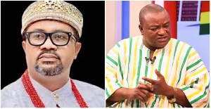 Igbo leader Eze Chukwudi Jude Ihenetu (L) has sued Hassan Ayariga (R)