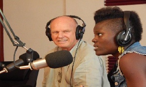 Wiyaala with her manager John Sherren