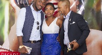 Abigail Ashley in a pose with Kennedy Osei (right) and Fadda Dickson