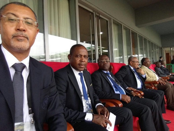 Kalusha Bwalya watched Ghana's 4-0 win over Cameroon