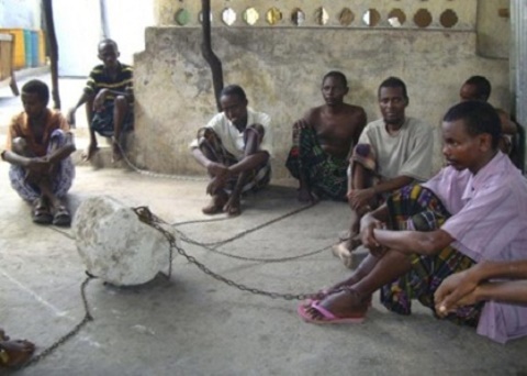 File photo: Some mentally challenged persons chained