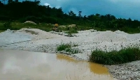 River body affected by galamsey activities