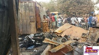 The food items destroyed by the fire belonged to the Nuru Islamic Basic School in the Ashanti Region