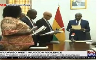 Vice President, Dr Mahamudu Bawumia commissioning the Committee