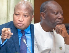 Samuel Okudzeto Ablakwa, MP for North Tongu and Finance Minister Ken Ofori-Atta