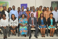 Prof Dodoo and some resource persons in a picture with the participants. Picture: EBOW HANSON