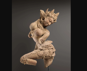 An 11th-century sculpture of a celestial dancer was among 1,440 artifacts repatriated from the US