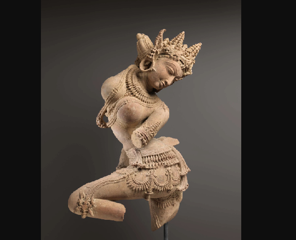 An 11th-century sculpture of a celestial dancer was among 1,440 artifacts repatriated from the US