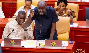 An old photo of Minister of Finance, Dr Cassiel Ato Forson in Parliament