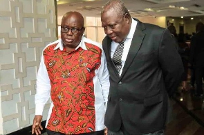 An old picture of Martin Amidu (R) with President Nana Addo Dankwa Akufo-Addo