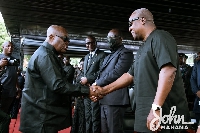 Akufo-Addo greets Mahama at Christian Atsu's funeral