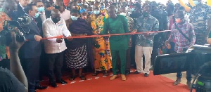 President Akufo-Addo commissioning the 160-bed Twifo Atti-Morkwa District Hospital