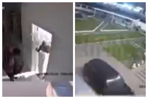 Screenshot from the CCTV footage of the operation in the house