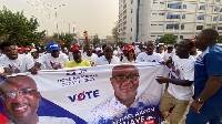Mike Oquaye Jnr being mobbed by the supporters as seen here
