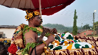 Awulae Amankrah Panyin Abbabio VI, the newly installed as a new Paramount Chief of Gwira Trad Area