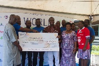 Awake Drinking Water has presented a cheque of GHc75,000 to the National Cardiothoracic Centre