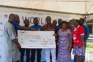 Awake Drinking Water has presented a cheque of GHc75,000 to the National Cardiothoracic Centre
