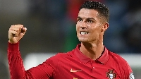 Cristiano Ronaldo wit im team mate Jadon Sancho