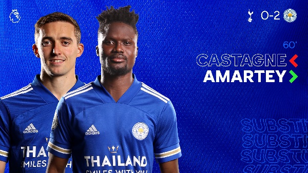 Daniel Amartey came on as a substitute