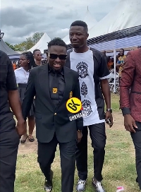 Brother Sammy and Kwaku Manu at A Plus' father's funeral