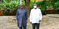 Ugandan Prez Yoweri Museveni and Nigerian industrialist Aliko Dangote in Kampala on May 17, 2026