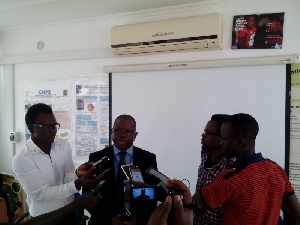 Dr. Kofi Issah, addressed journalists ahead of the immunisation exercise