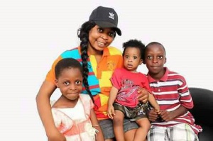 Joyce Dzidzor Mensah and her kids