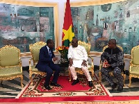 Nyantakyi in a brief discussion with Christian Kabore