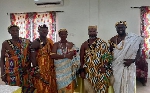 The four chiefs and queen inducted into the Fodome Traditional Council