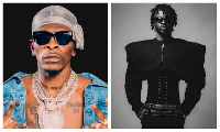 Ghanaian reggae/dancehall musician Shatta Wale (L) and singer Black Sherif (R)