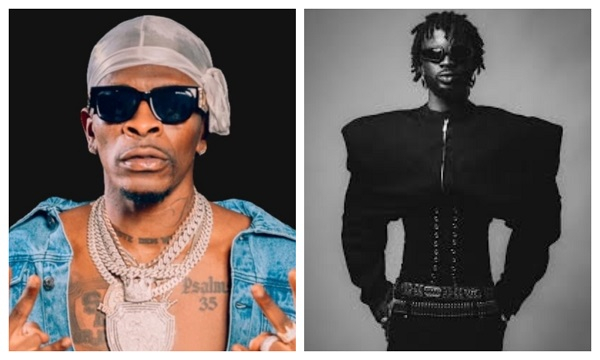 Ghanaian reggae/dancehall musician Shatta Wale (L) and singer Black Sherif (R)