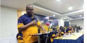 Deputy minister of Finance Thomas Nyarko Ampem speaking at the conference