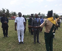 The DCE of Mpohor district, Ignatius Asaah -Mensah and other dignitaries