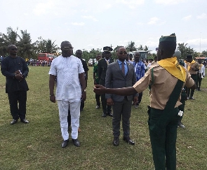 The DCE of Mpohor district, Ignatius Asaah -Mensah and other dignitaries